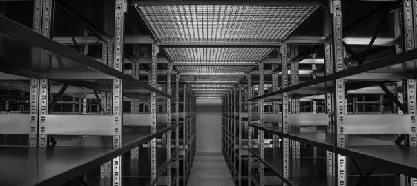 warehouse shelves